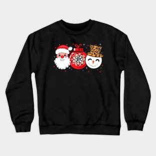 Christmas Santa Claus Snowman Bauble Crewneck Sweatshirt